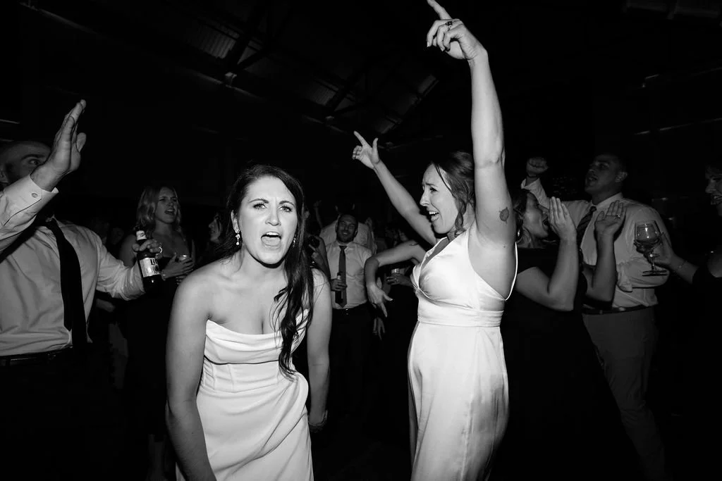 candid dance floor moments for wedding reception at the ivy at ellis preserve