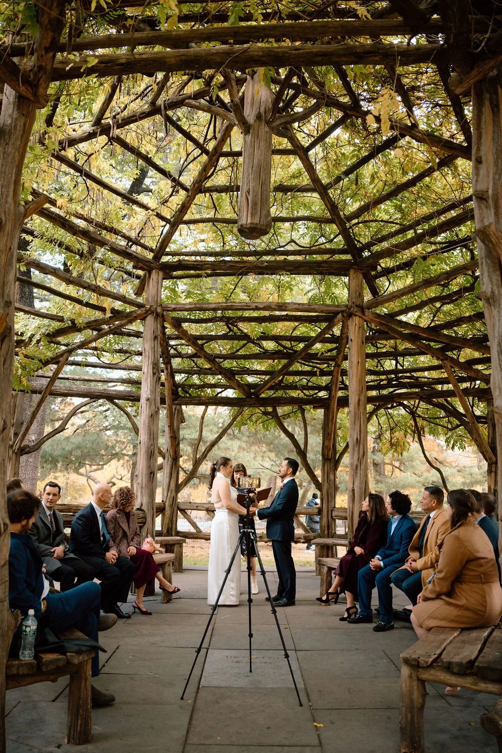 central park elopement ceremony at cop cot