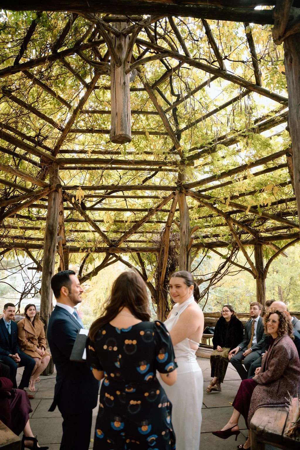 central park elopement ceremony at cop cot