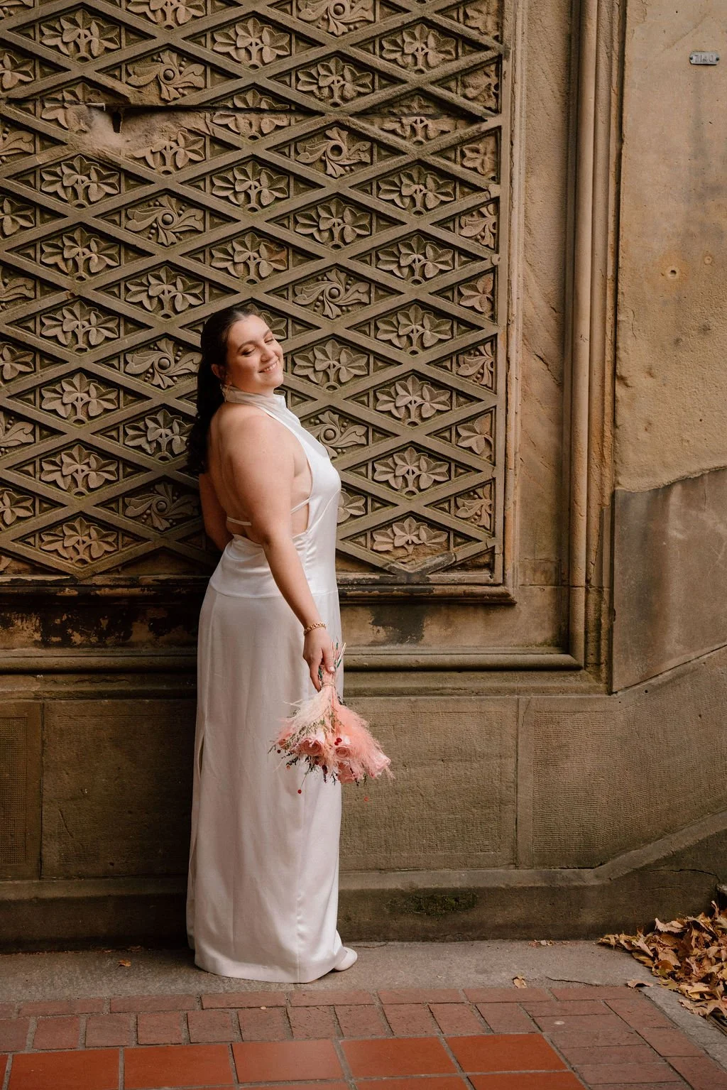 bridal portrait at bethesda terrace in nyc