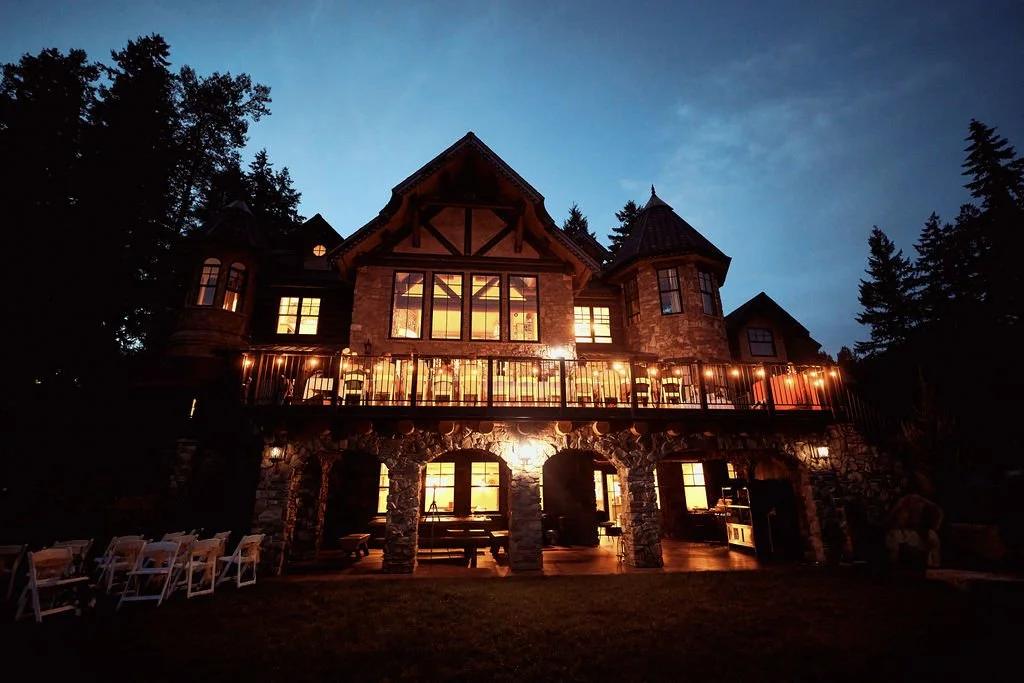 The Castle at Summit Lake during the nighttime
