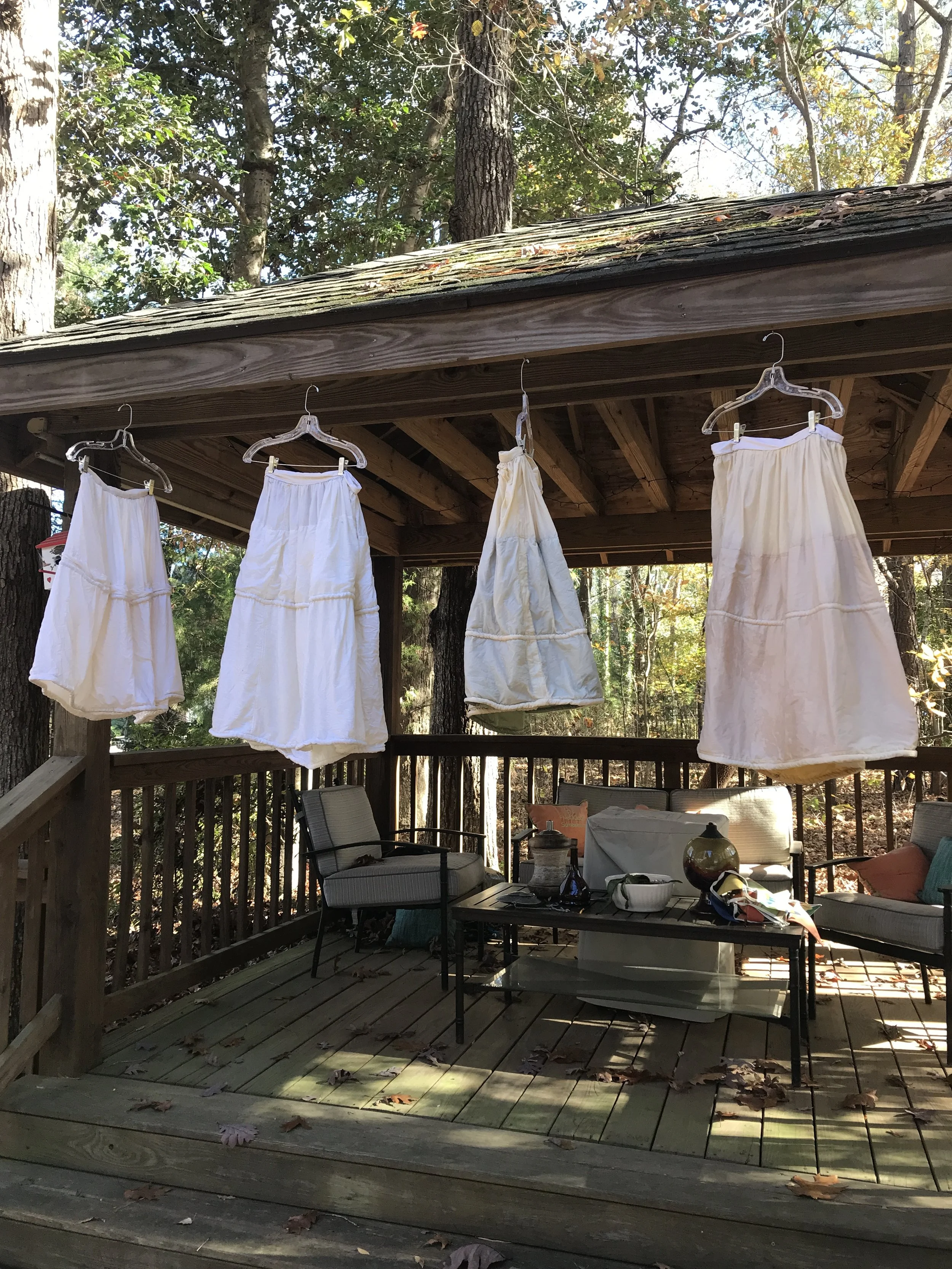 Starched petticoats out to dry