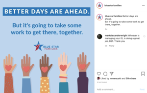 Illustration of six diverse hands raised, symbolizing unity and teamwork, with a banner above that reads 'Better Days Are Ahead,' and a message below that says 'But it's going to take some work to get there, together.'