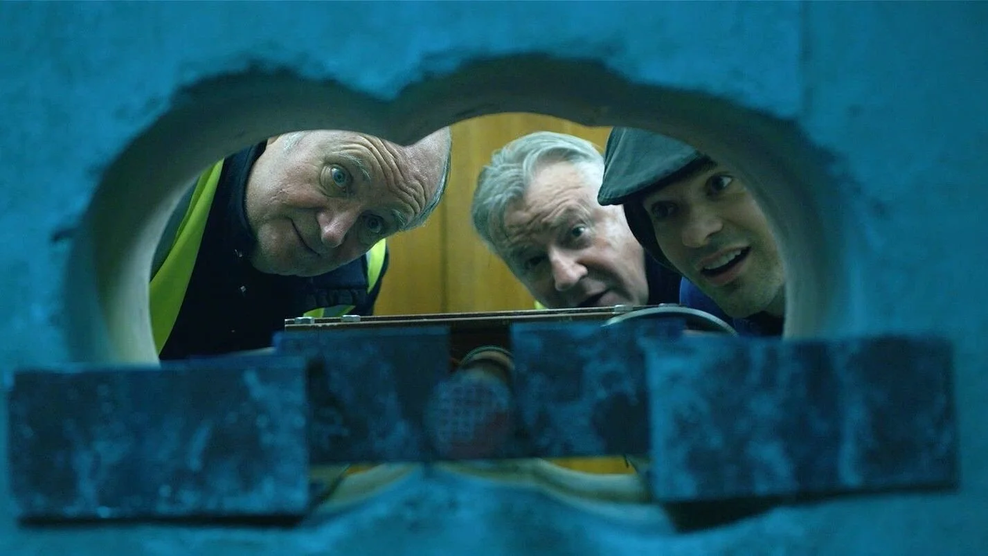 Bickering bandits: Jim Broadbent, Ray Winstone and Charlie Cox