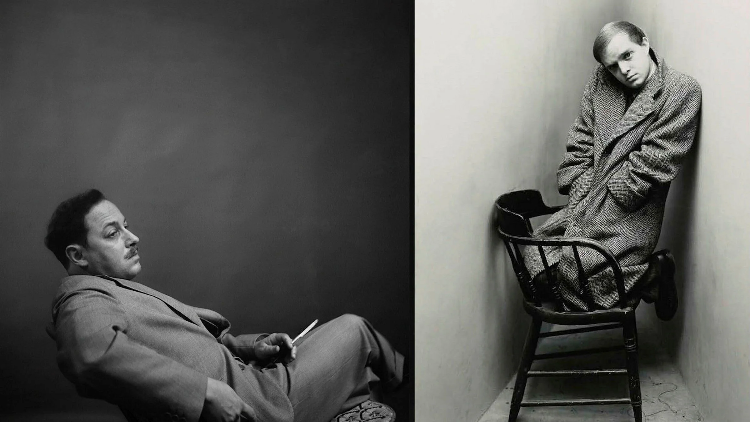Photo of Tennessee Williams (left) courtesy of Clifford Coffin &amp; Truman Capote (right), 1948