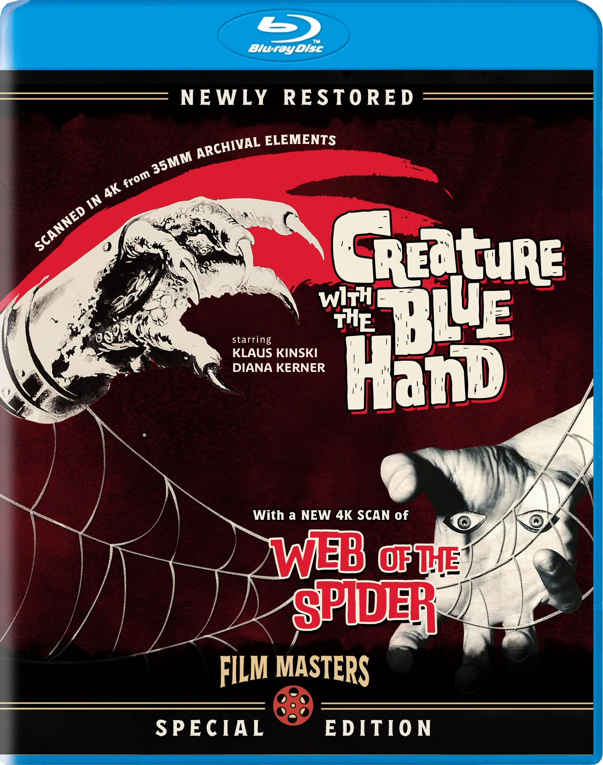    Creature with the Blue Hand  (1967) &amp;  Web of the Spider ( 1971) . Image courtesy of Film Masters. 