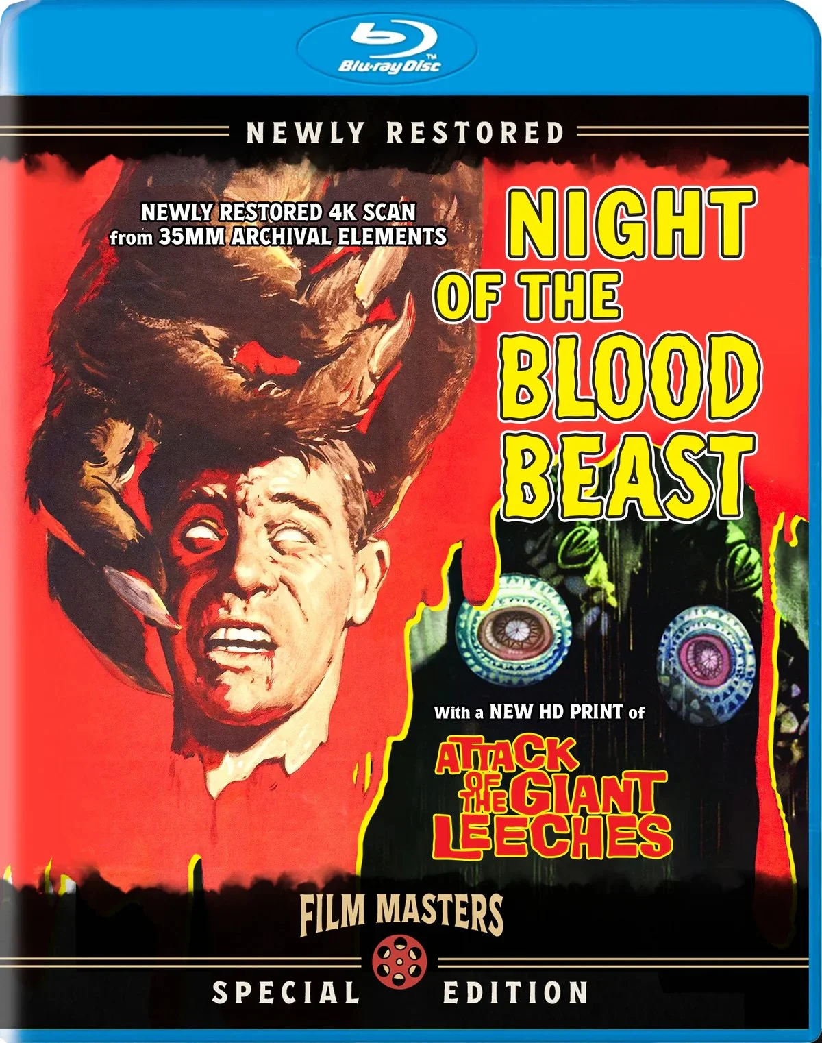    Night of the Blood Beast  (1958) &amp;  Attack of the Giant Leeches  (1959) . Image courtesy of Film Masters. 