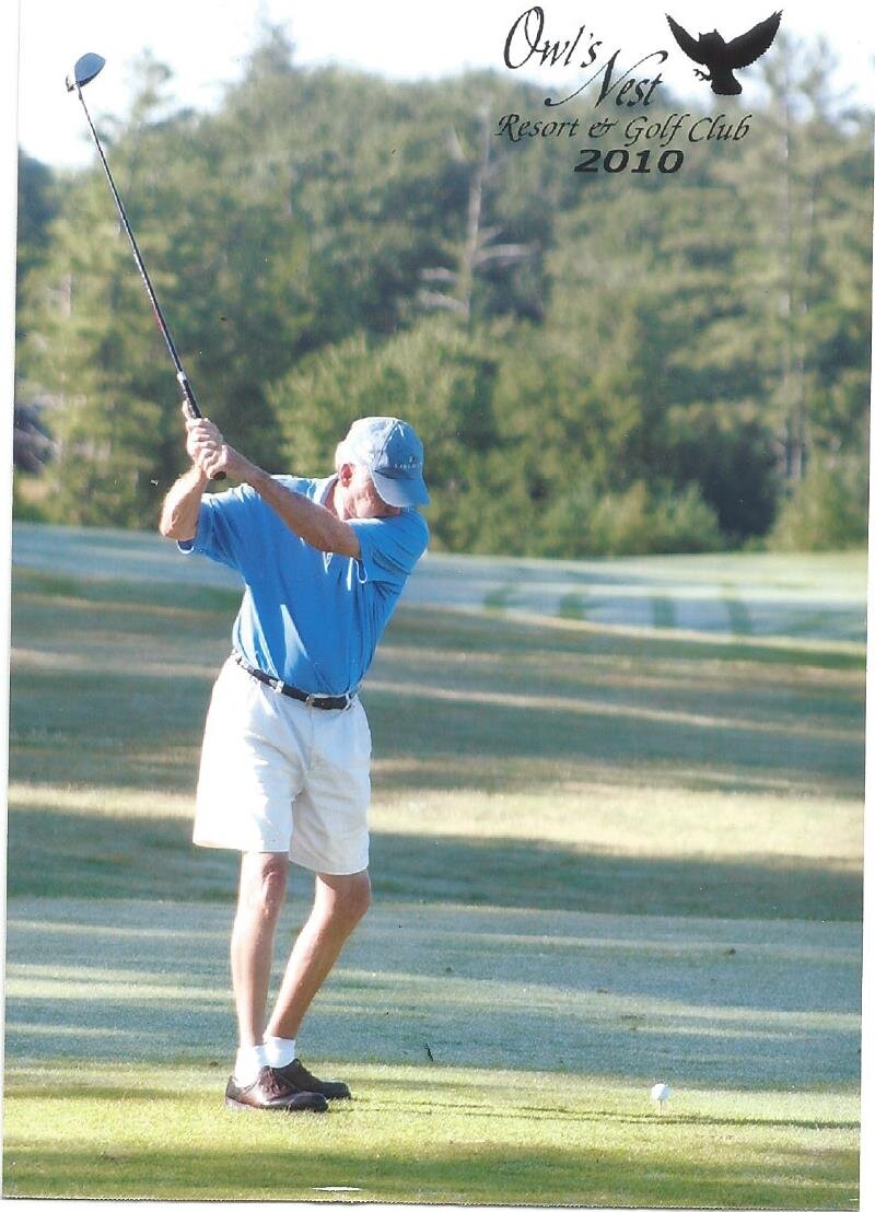 James Calvin playing golf in New Hampshire 2010