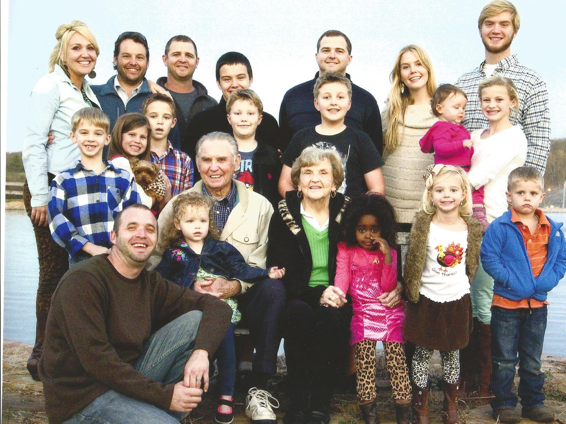 James & Lydia with grand children and great grand children