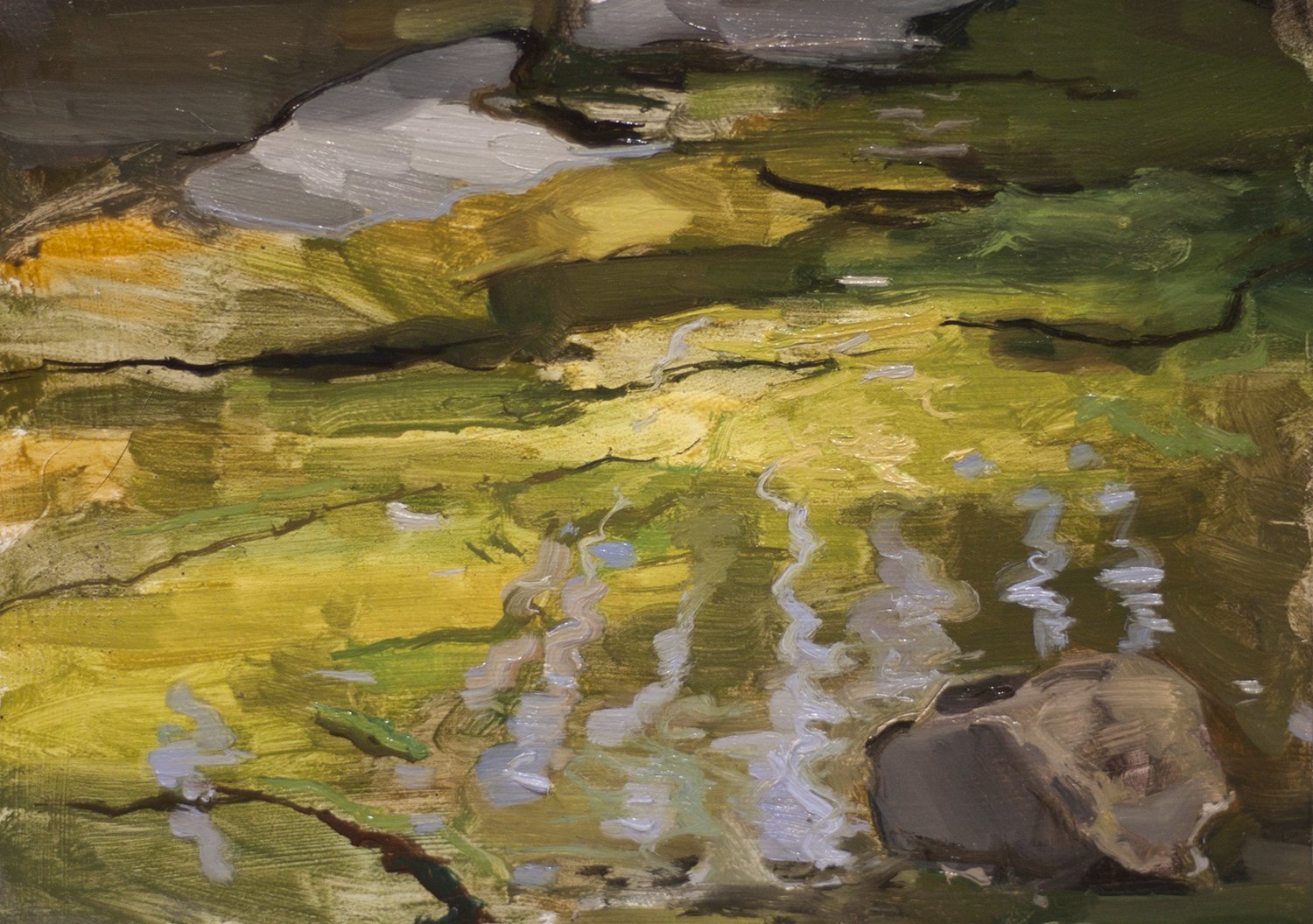  5”x7” oil on panel  Study from Gill Brook Trail  2021  NFS 
