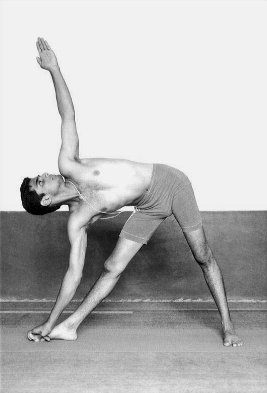 Sharath in Trikonasana