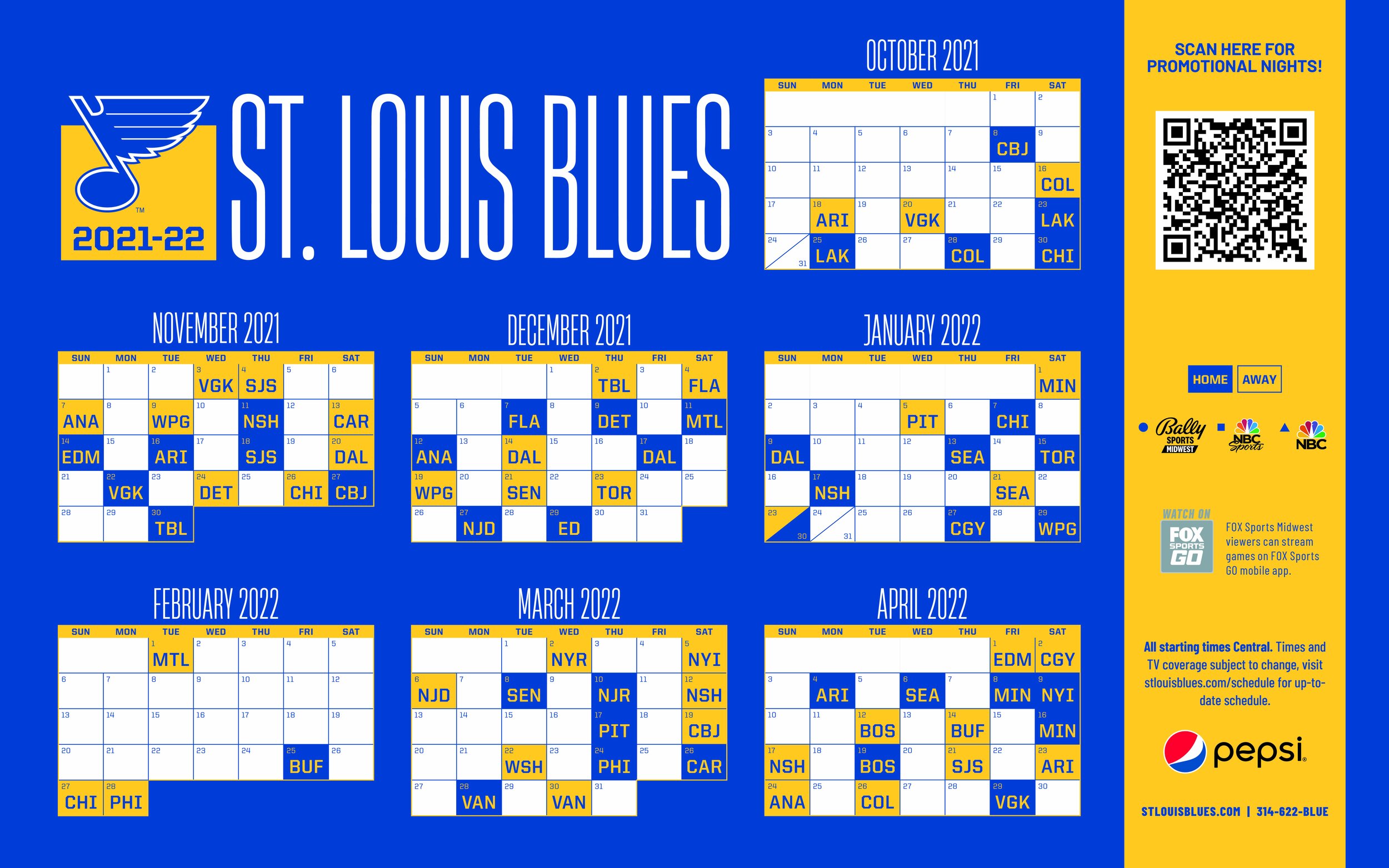 St. Louis Blues Schedule 2025 Image