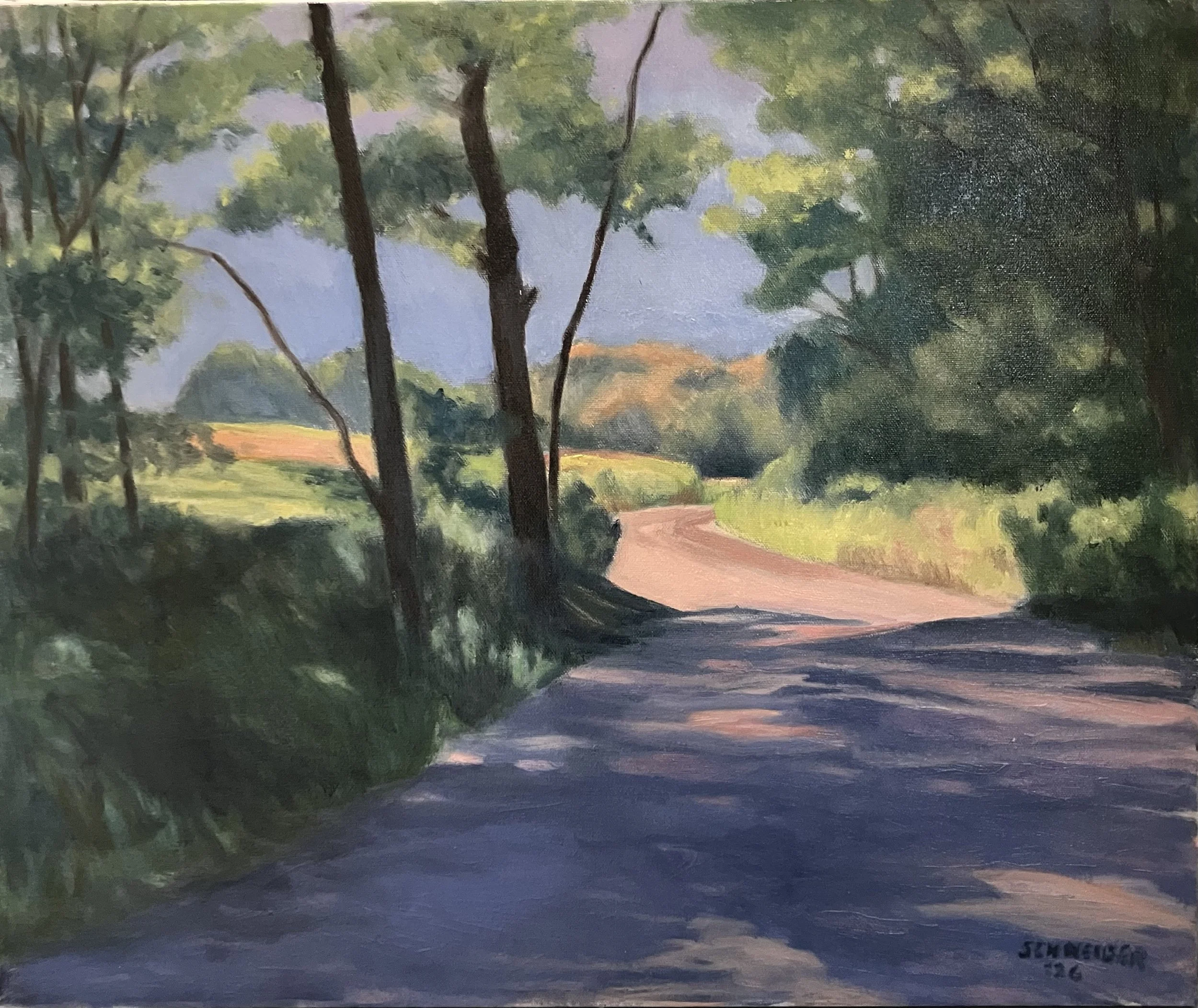 Along the Farm Track   oil on canvas, 24 x 20   $400 (#291)