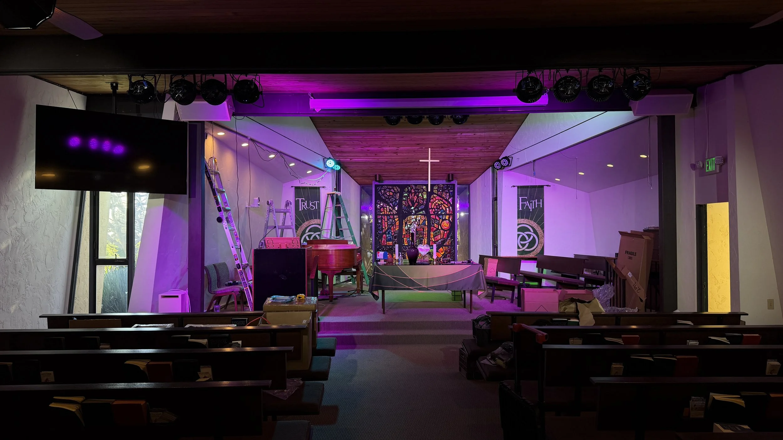 While this lighting setup will rarely be helpful for the church, they do host community partners, such as a weekly event called Malibu Music. It was important to create usable lighting setups for community partners as well.