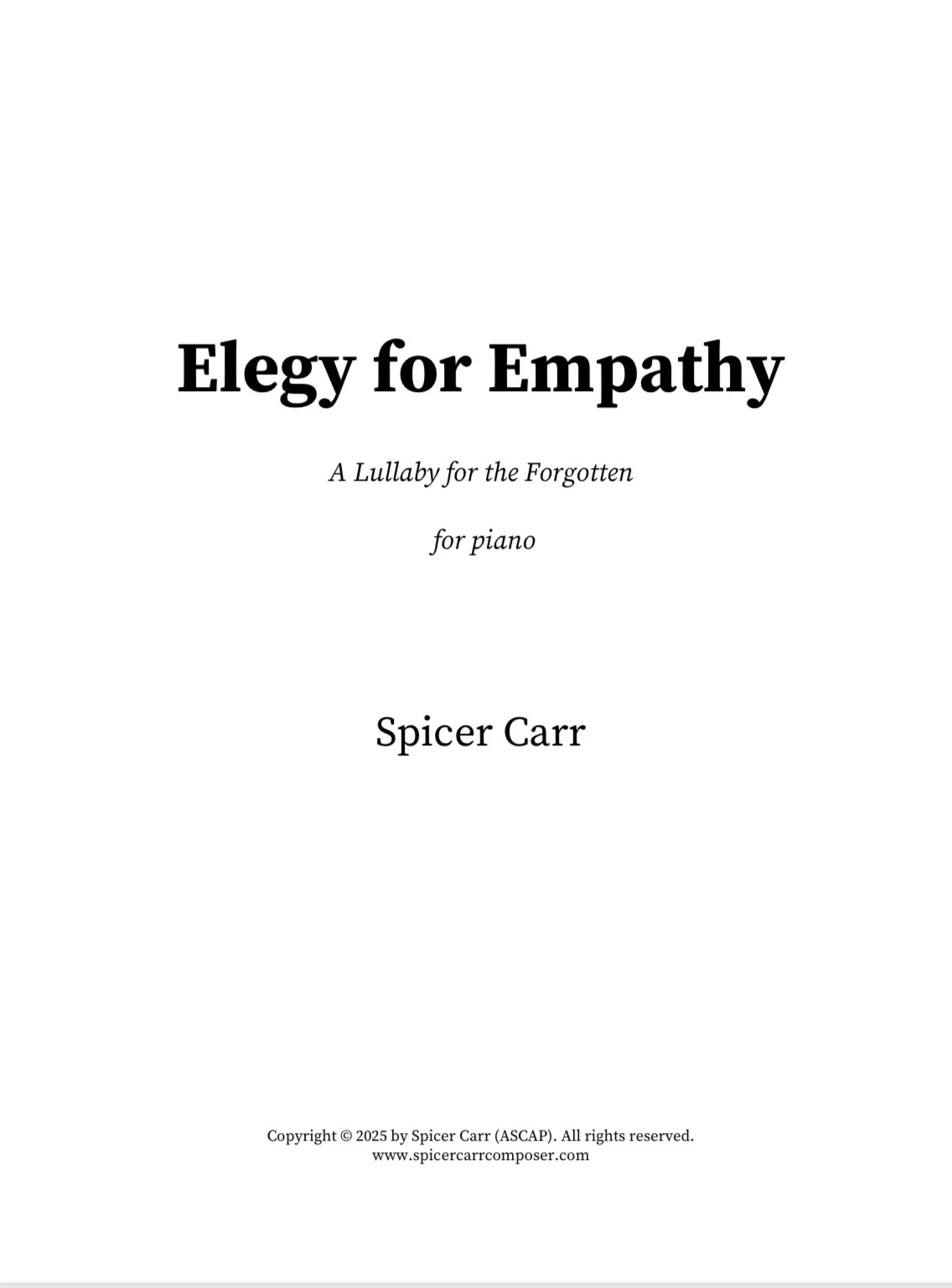 Elegy for Empathy