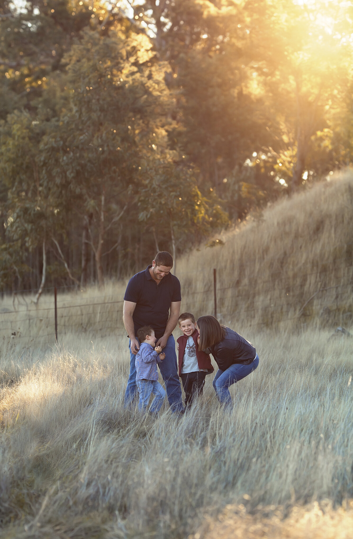 Golden hour family photo Bridget Jane Photography