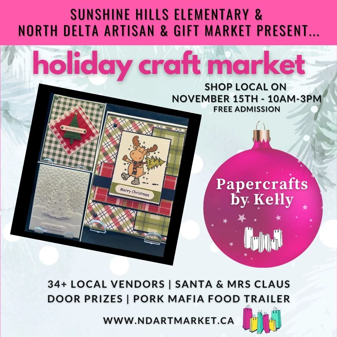 Kelly, from “Papercrafts by Kelly,” has been designing and handcrafting cards for over 20 years. Kelly has created a range of unique cards for nearly every occasion. Designs includes colourful cards with whimsical animals or blooming flowers and blac