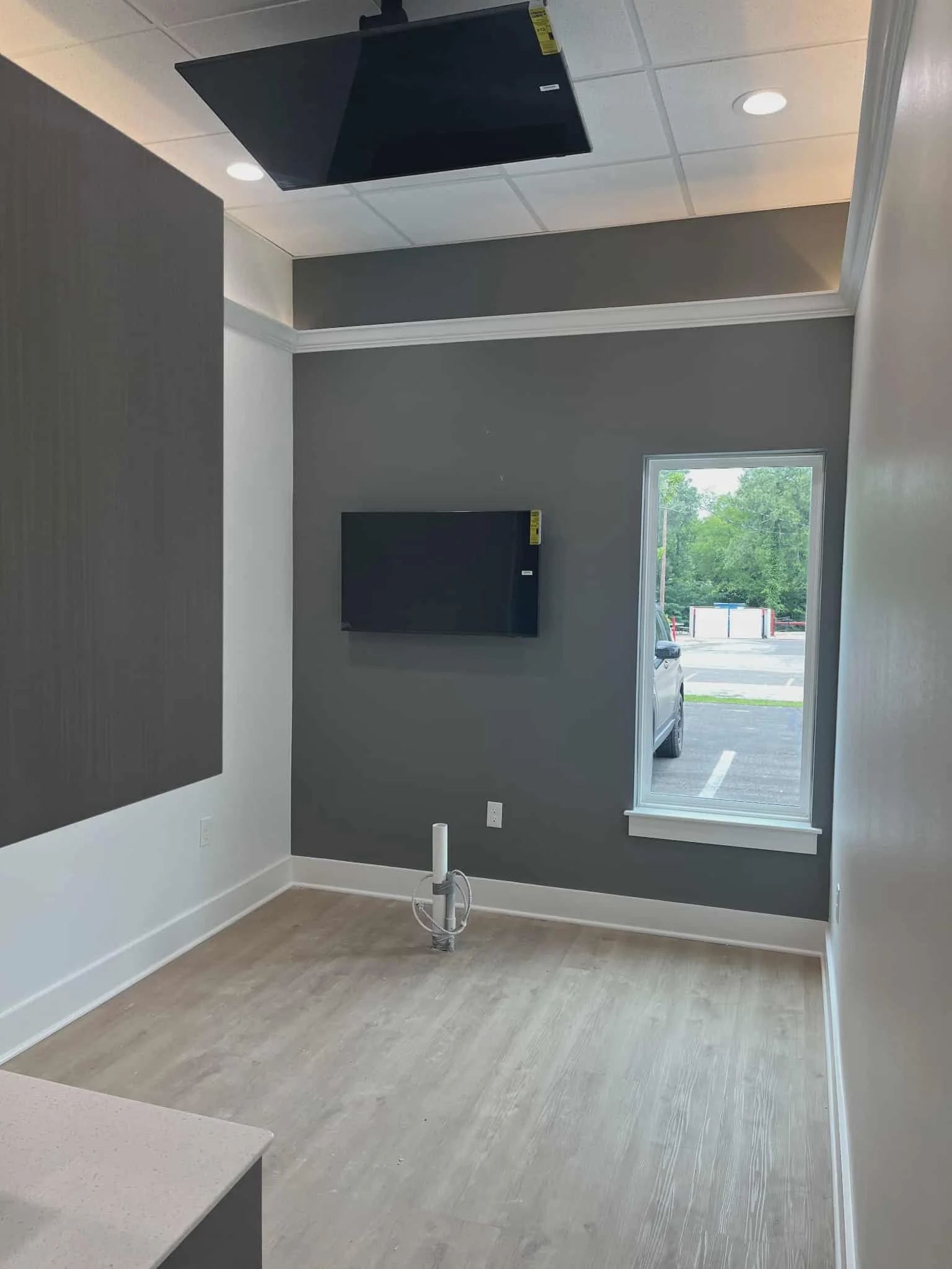 Ceiling and wall-mounted TVs