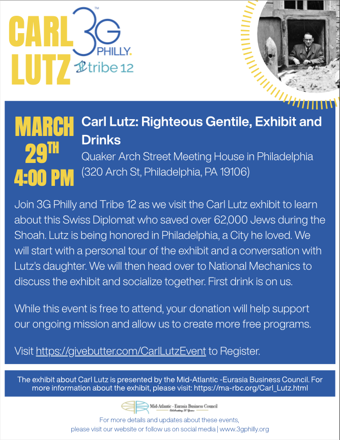 Carl Lutz: Righteous Gentile, Exhibit and Drinks