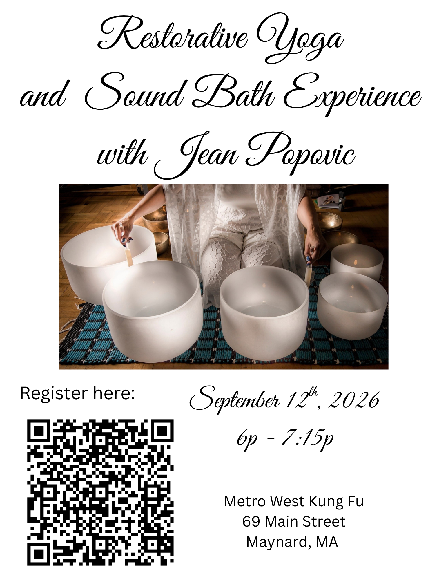 Restorative Yoga & Sound Bath with Jean