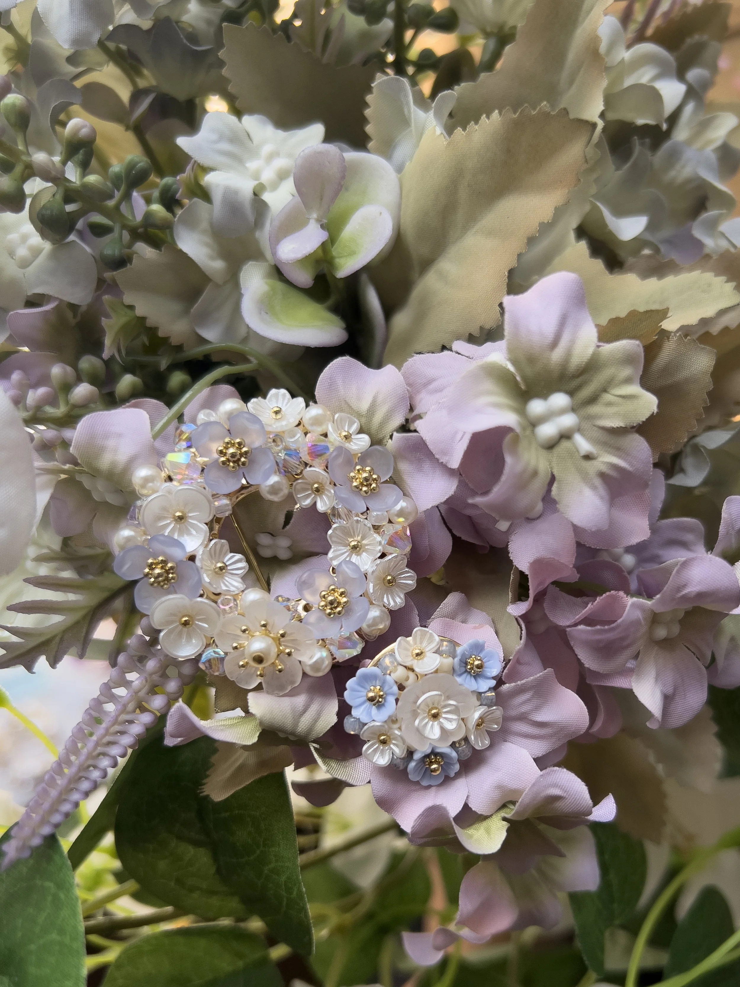 Botanical Brooch : Hollyhock Harvest Set (New)