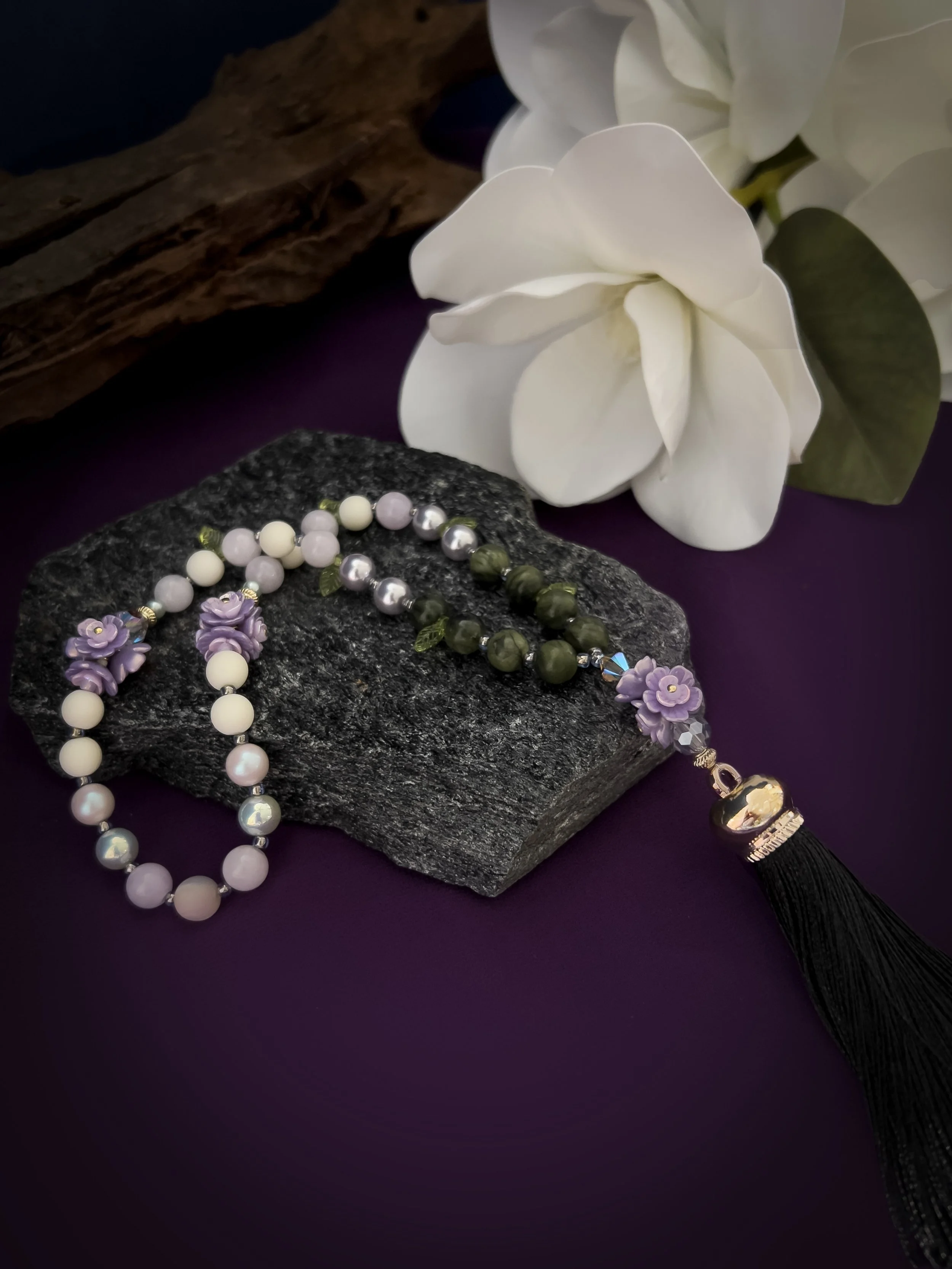 Violets Tasbih: Verdelune Collection Verdelune Collection (New Ramadan 2026 Exclusive)