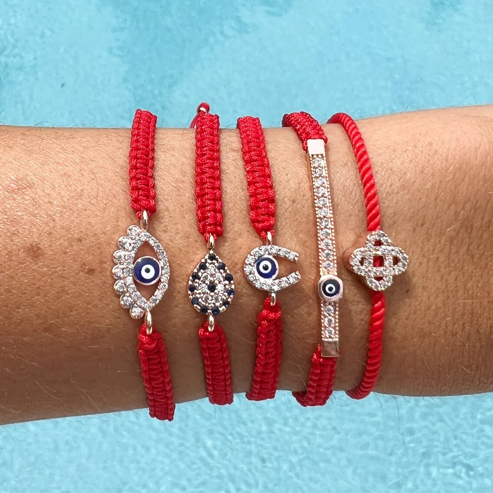Evil Eye Red String Bracelet — MyAprils - Main Image