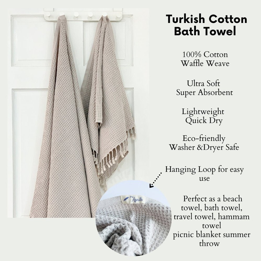 Luxury Waffle Hand Towel | 100% Premium Turkish Cotton | Plush Towel Sand