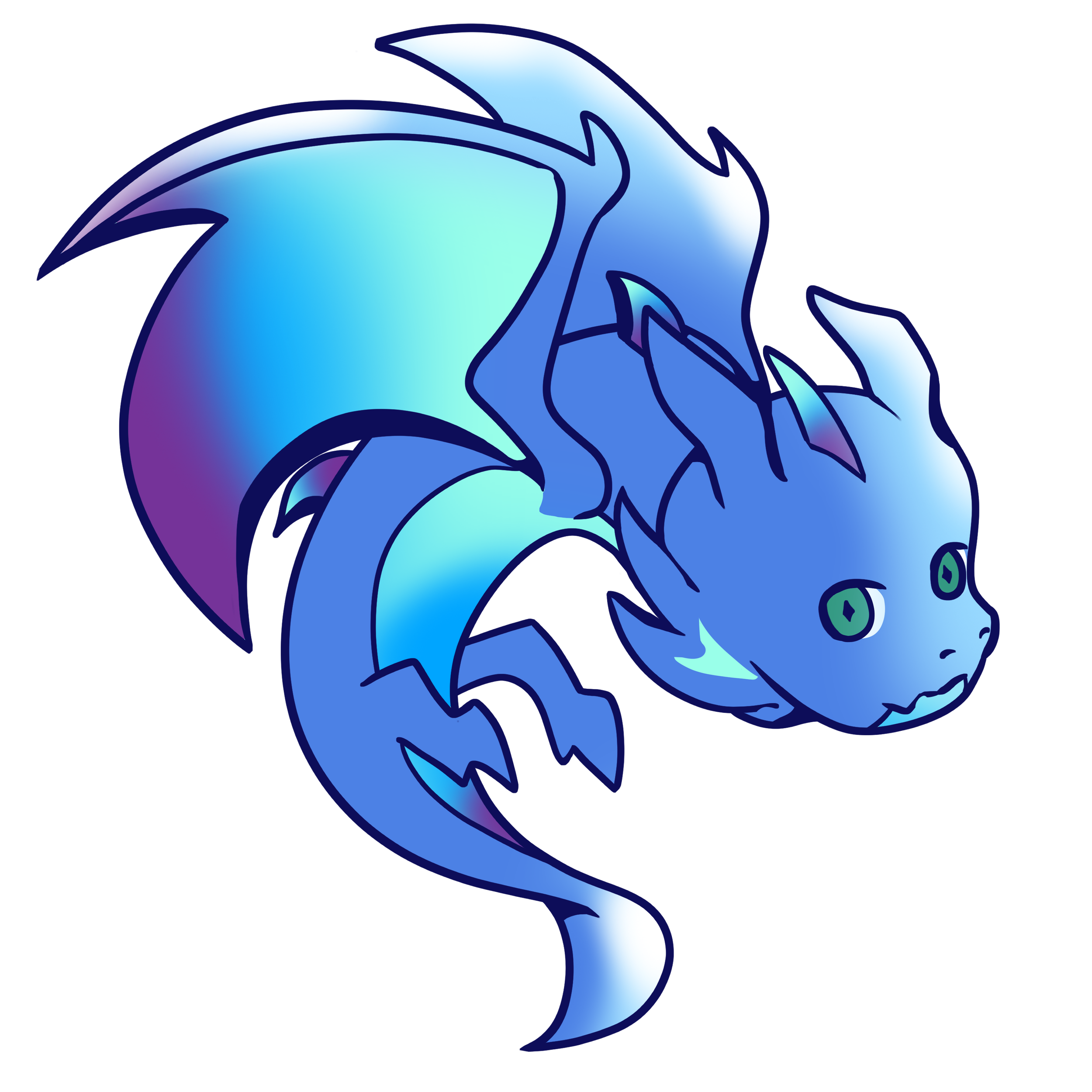 Blue Dragon Sticker