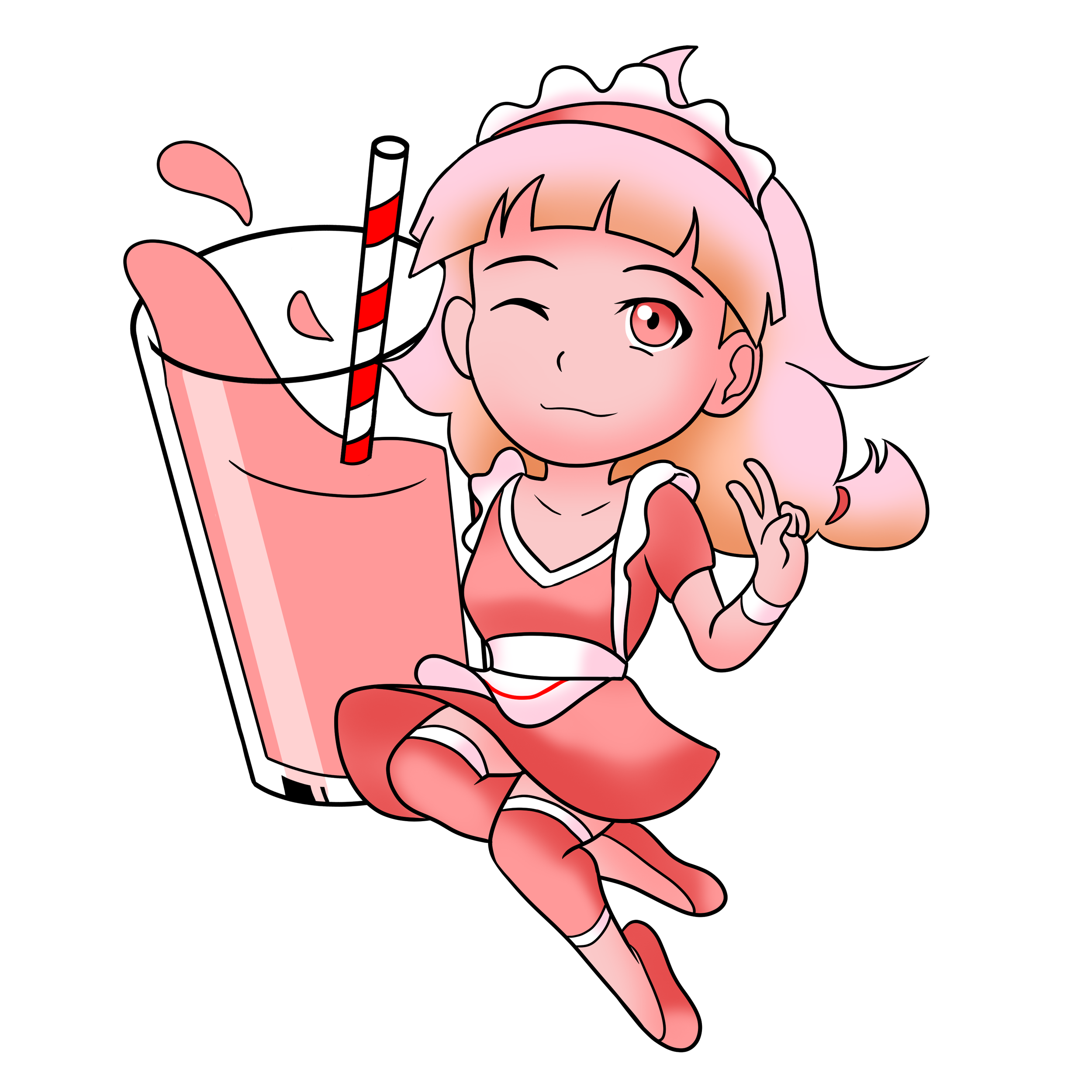 Strawberry Milk Sticker