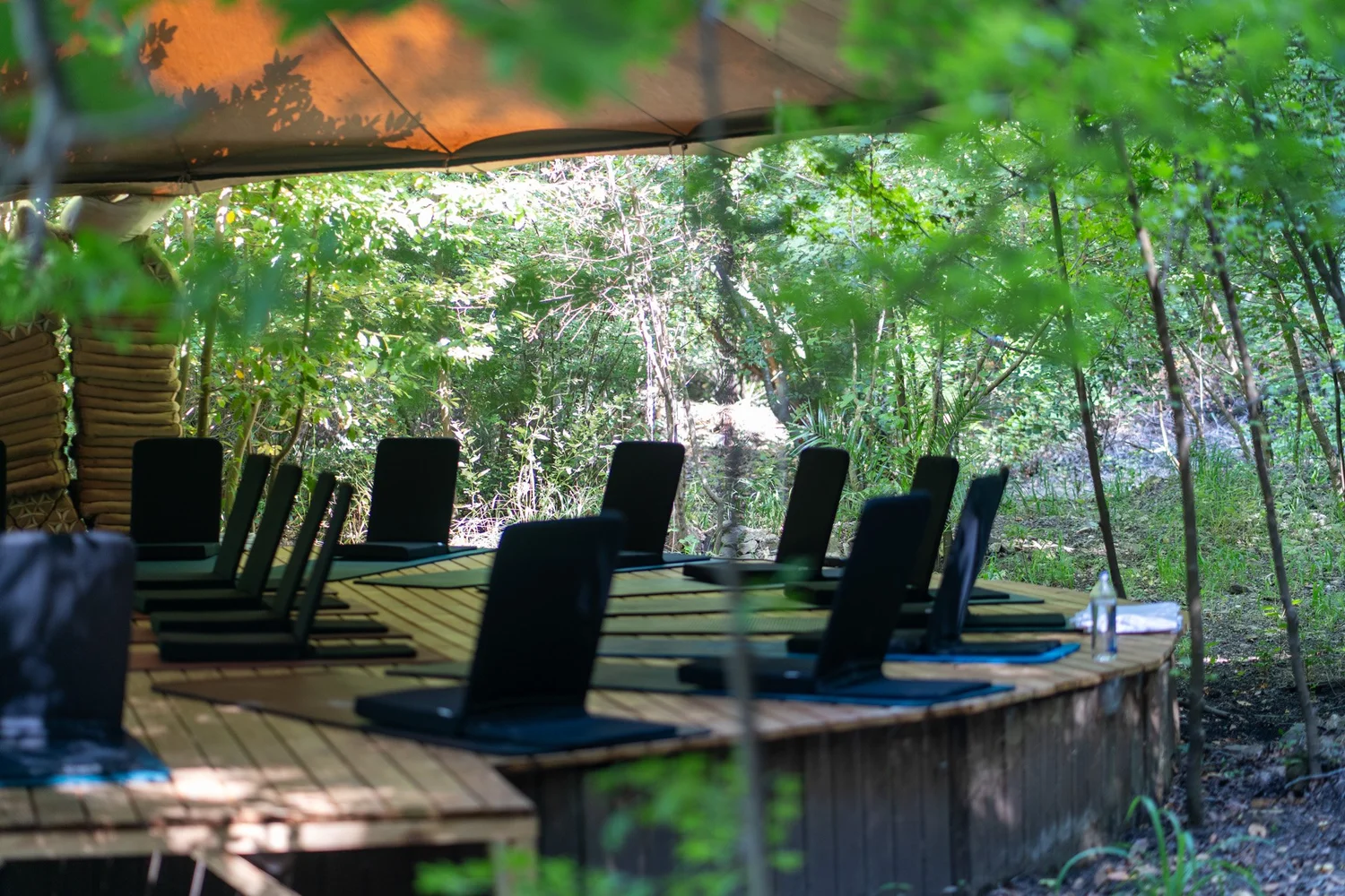 Meditation space in the forest