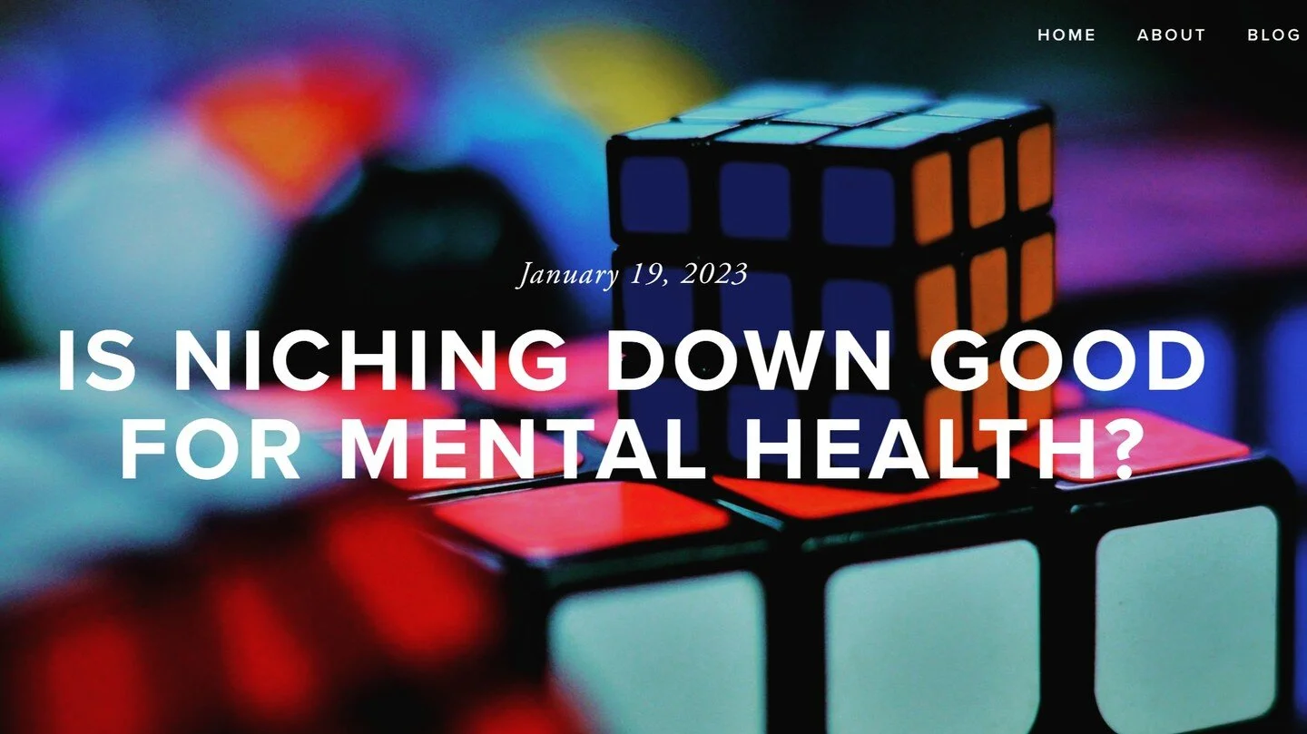 As soon as I put myself in a box, it seems like the box falls apart. 

I think about the impacts of niching down a lot--for me personally, for the people I work with, for society as a whole. 

What are we missing when we aren't seeing the whole perso