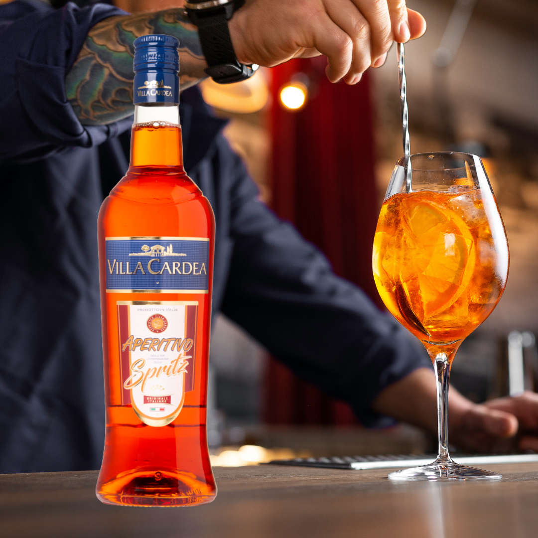 Villa Cardea Aperitivo tuo uuden vaihtoehdon Spritz-cocktailin valmistukseen.