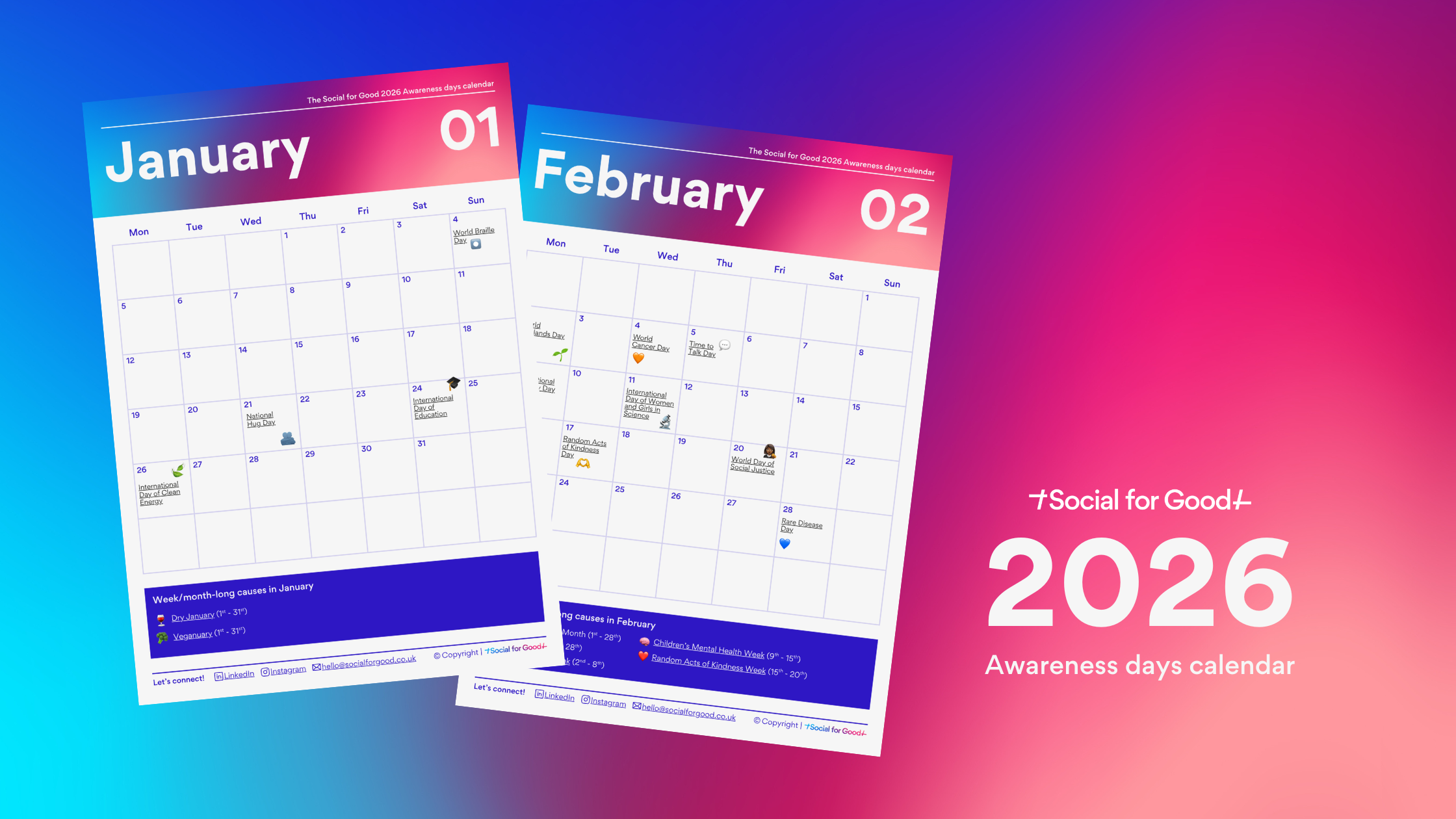 The Social for Good 2026 Awareness Days Calendar for Social Media