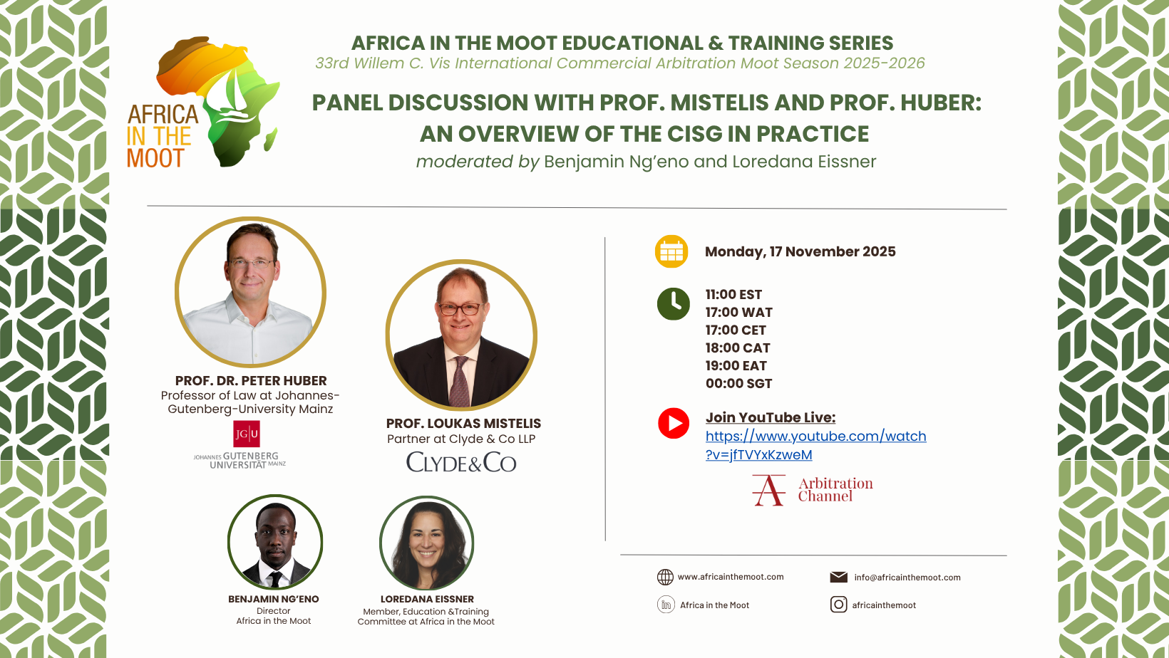 Education and Training Series | Prof. Mistelis and Prof. Huber: An Overview of the CISG in Practice