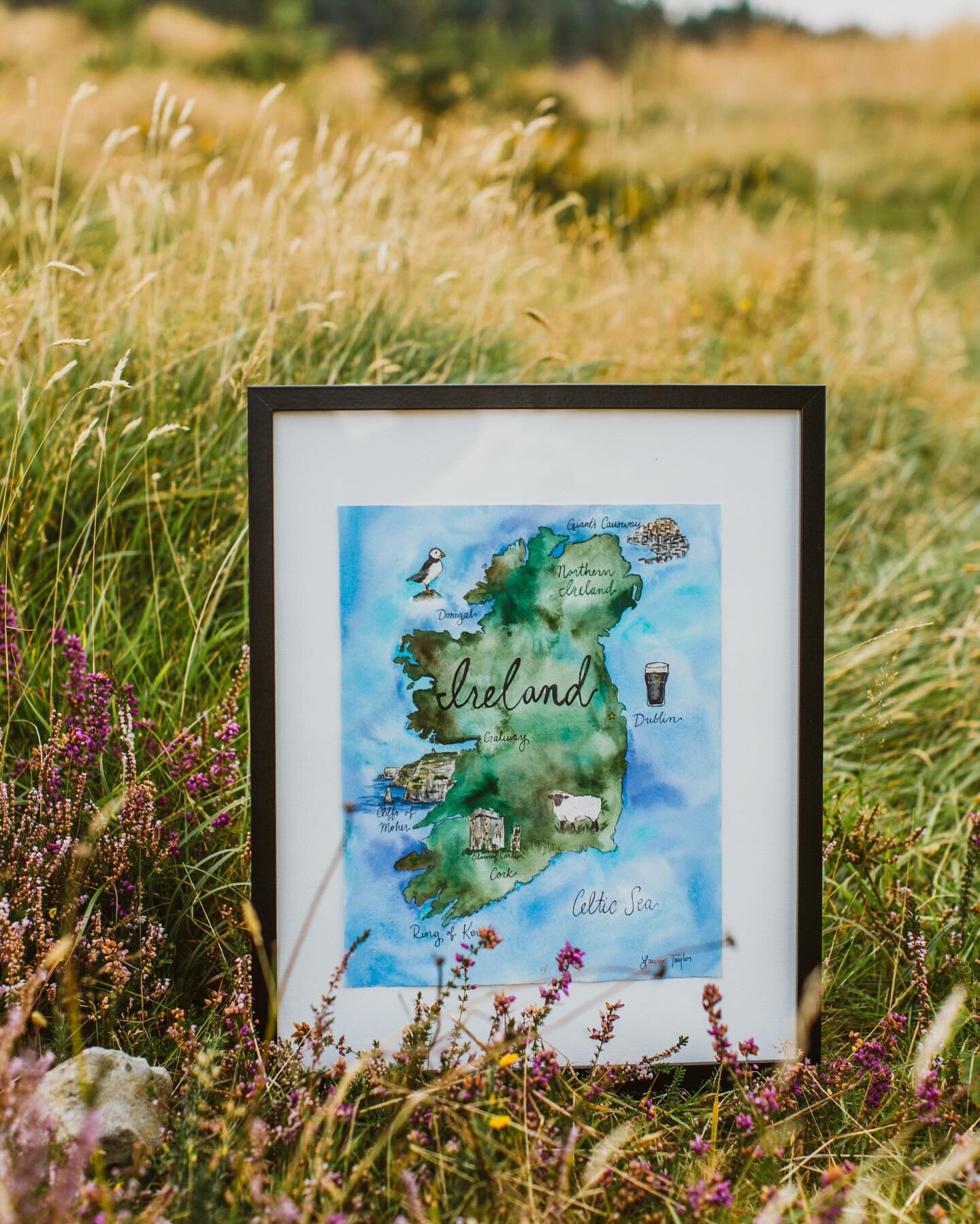 Map of Ireland 🤍 one of my most popular prints over the years! Tomorrow will be the last day to shop prints and artwork before I close my shop. A bit bittersweet saying goodbye to this print but excited for a new chapter of artwork!