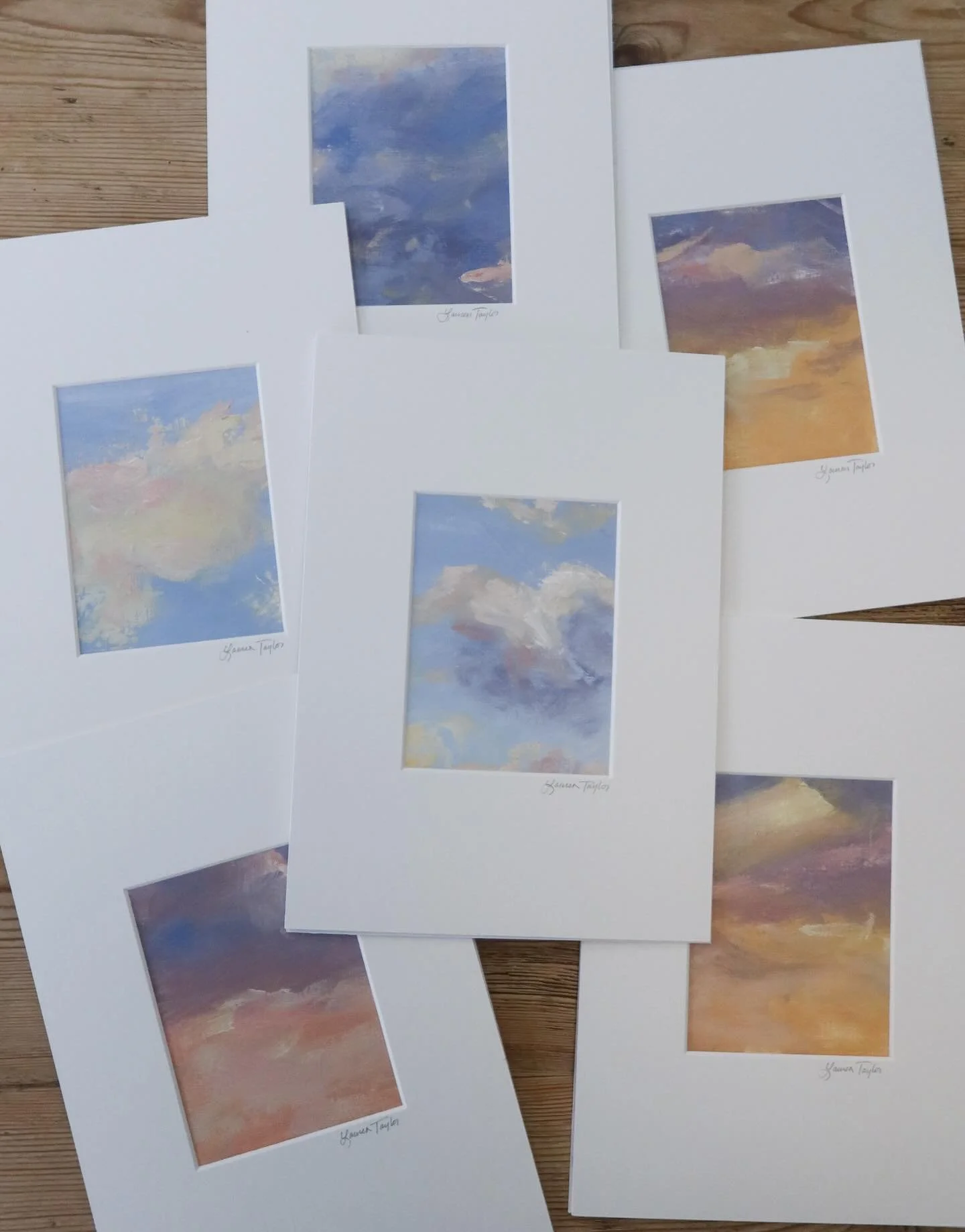 I am obsessed with clouds and the sky. I love watching the clouds move and change and all the nuance, atmosphere and colors in the sky. Over the years I&rsquo;ve created a lot of paintings of skies and clouds and wanted to use that as inspiration for
