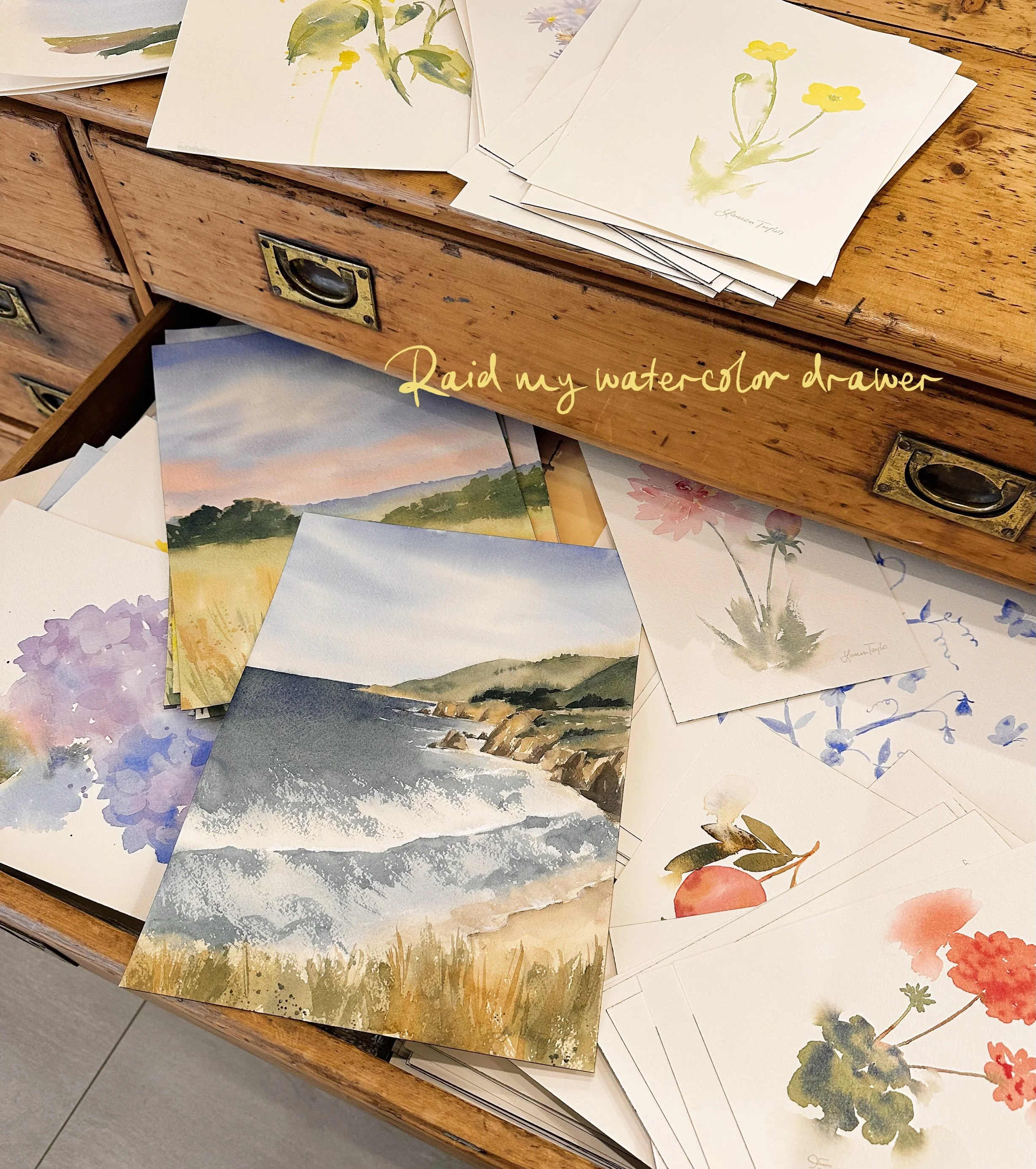 When I showed you guys my drawer of watercolors I didn&rsquo;t expect the reaction to be so big! Thank you so much and I&rsquo;m happy to say the paintings are all on my website now!
Over 100 original watercolor paintings from the last couple of year