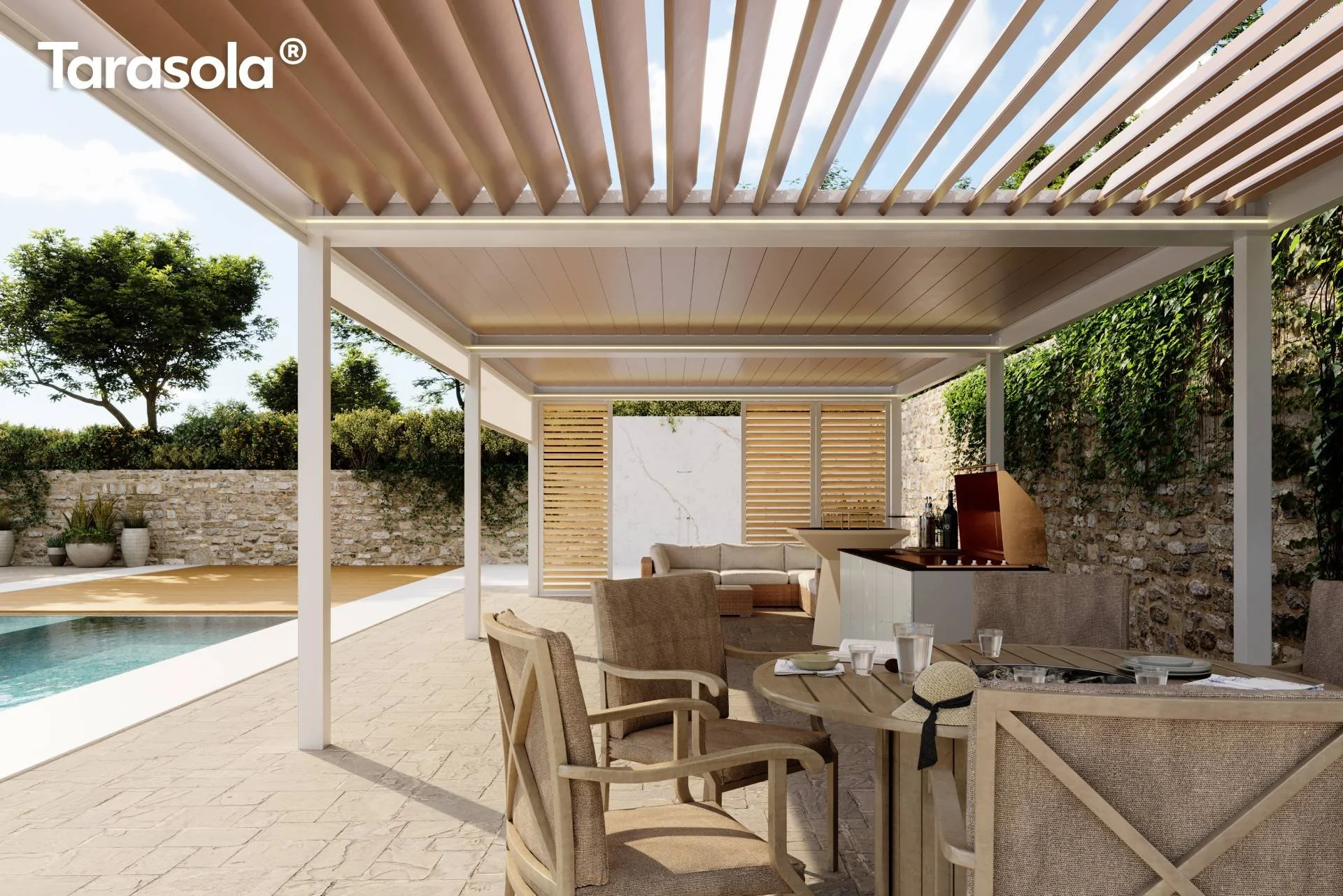 Tarasola Technic Pro Louvered roof Pergola