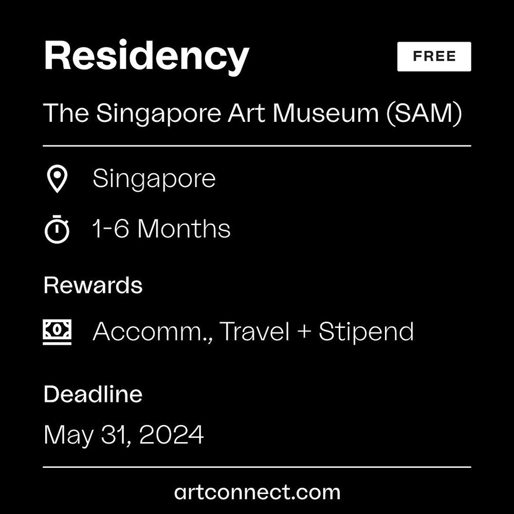 Hey folks! Applications are open for the Singapore Art Museum (SAM)&rsquo;s Artist Community &amp; Education and Curatorial &amp; Research residencies. These are museum-run programmes committed to supporting the development of innovative artistic and