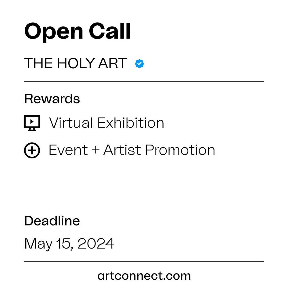 Hi folks! The Holy Art gallery is accepting submissions for the upcoming virtual exhibition, &ldquo;Boring - A Hybrid Show.&rdquo;

Artists from all countries are welcome to submit works in any medium. (painting, photography, printmaking, video art, 