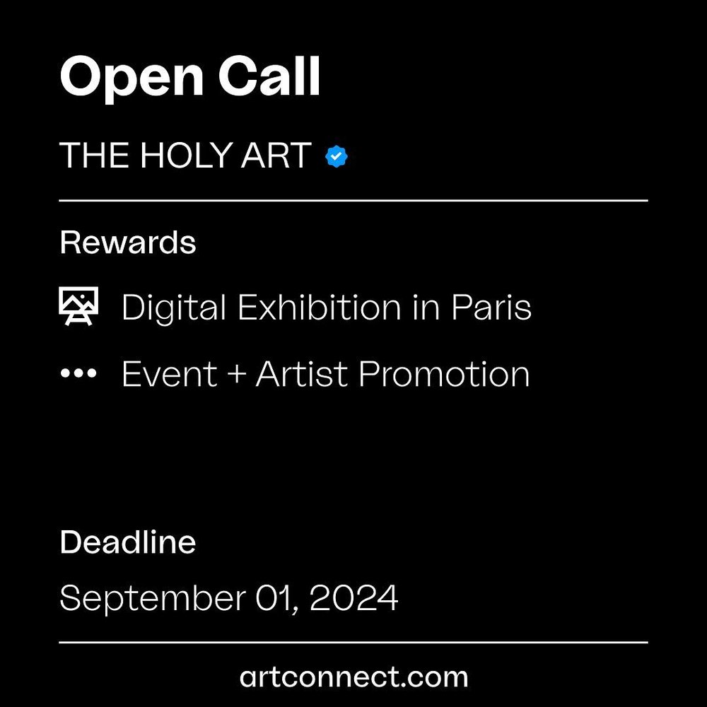 Hi folks! The Holy Art gallery is accepting submissions for the upcoming digital exhibition, &ldquo;Art on Loop Paris.&rdquo;

Artists from all countries are welcome to submit works in any medium. (painting, photography, printmaking, video art, insta