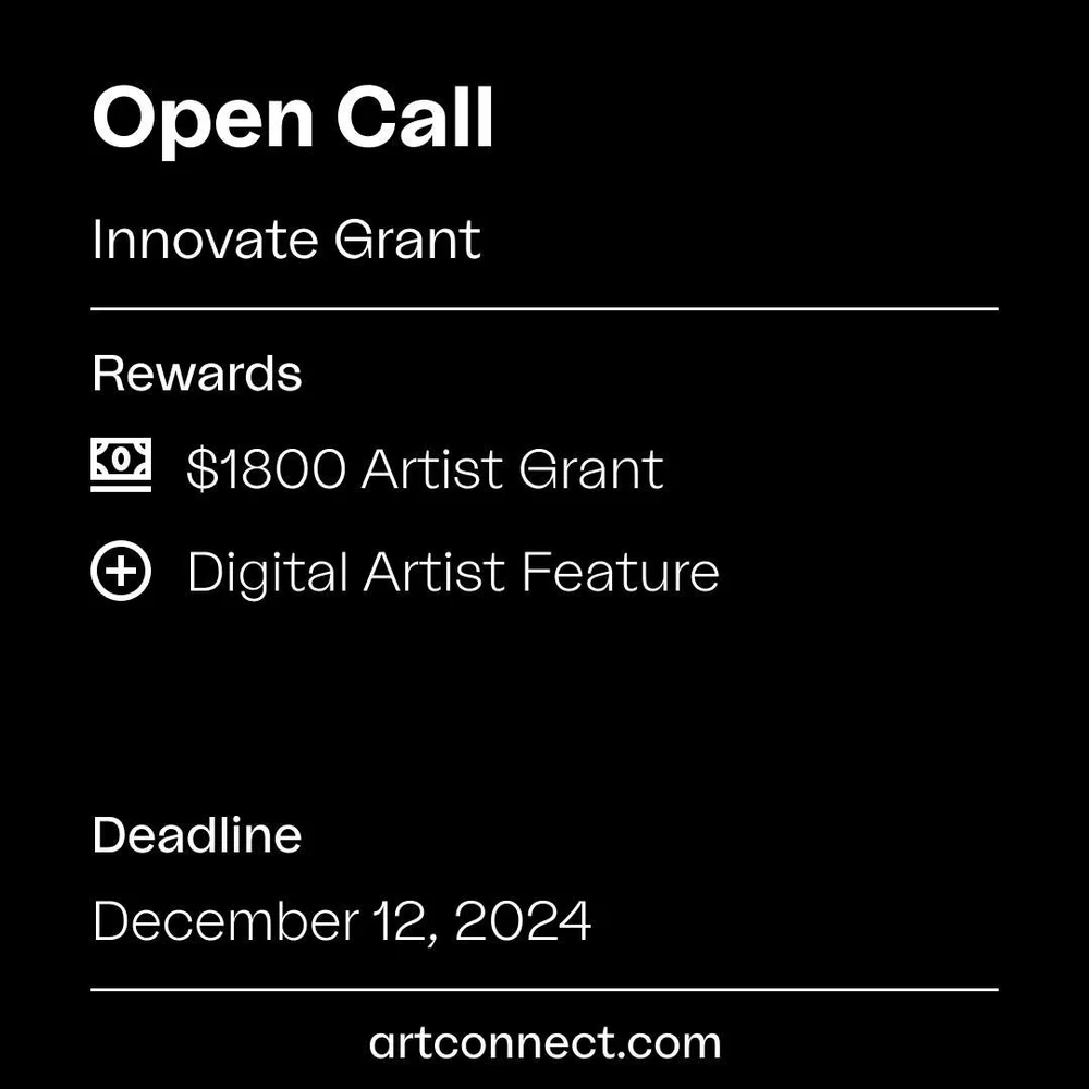Hello everyone! Innovate Grant supports artists and photographers by awarding two $1800 USD grants each quarter. The next open call for another round of funding will close in just over a week! All media and disciplines are accepted, and artists aroun