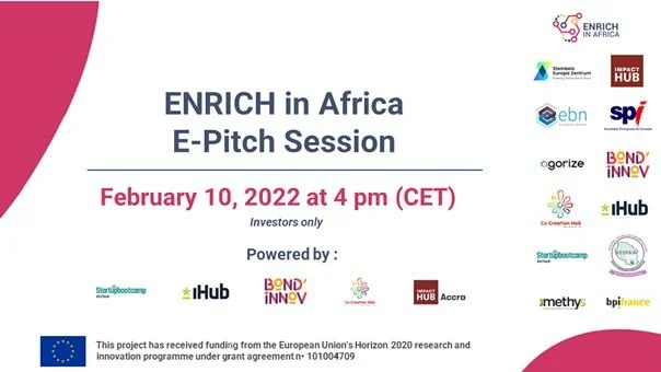 ENRICH in Africa e-pitch session!