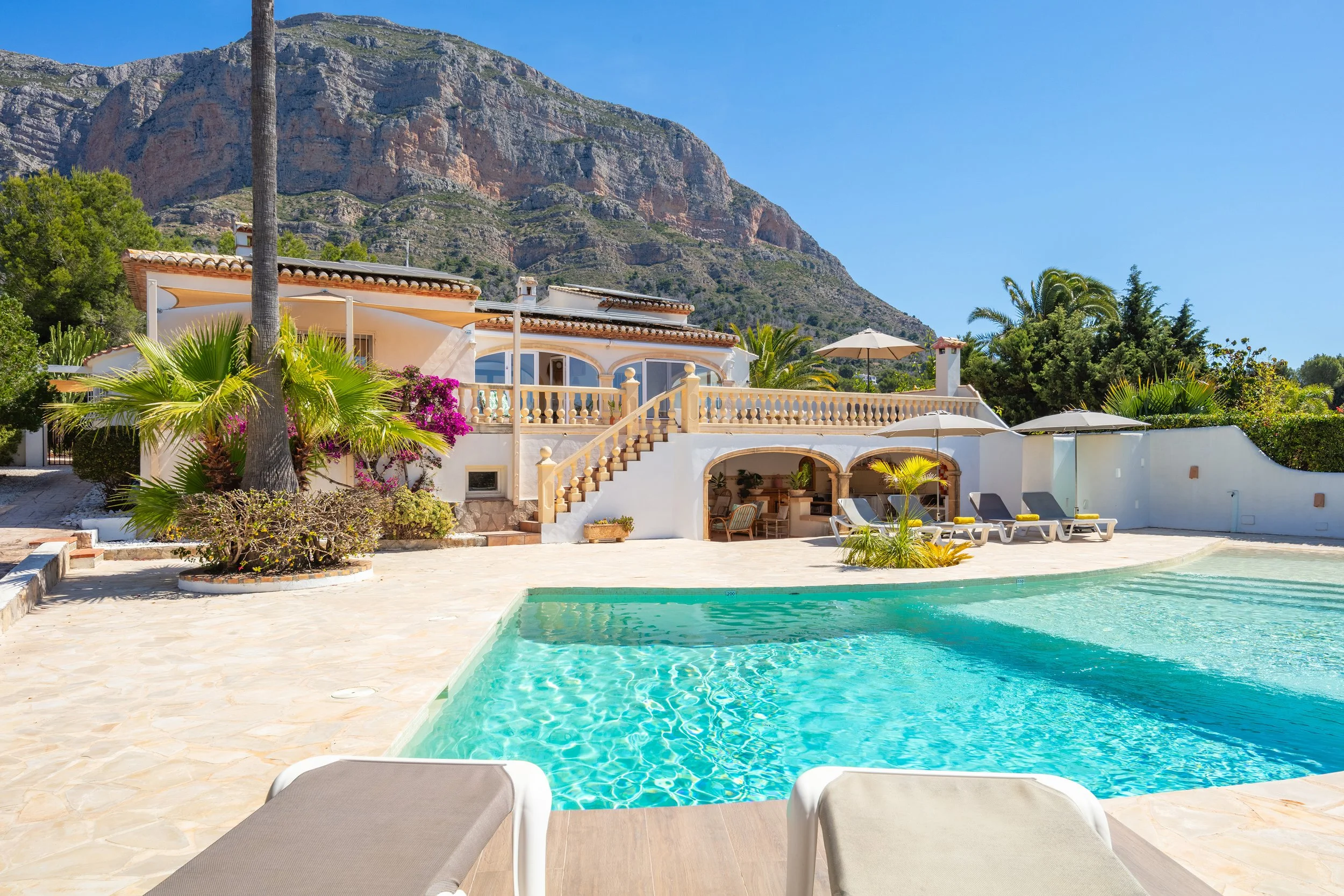 View on the Montgo in Javea from the pool