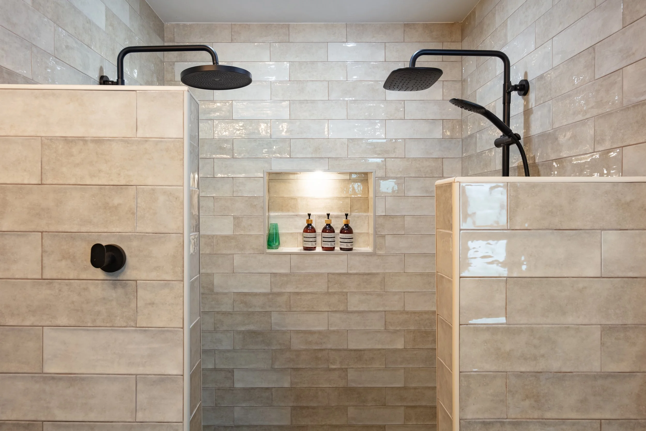Ensuite bathroom double shower
