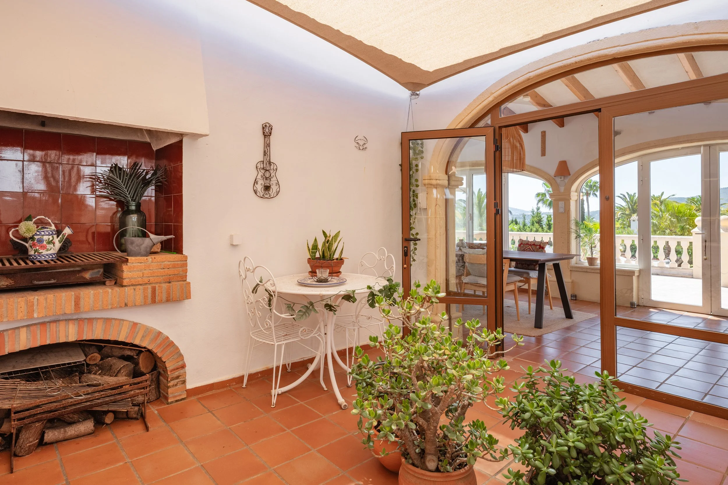 Covered patio with BBQ Javea
