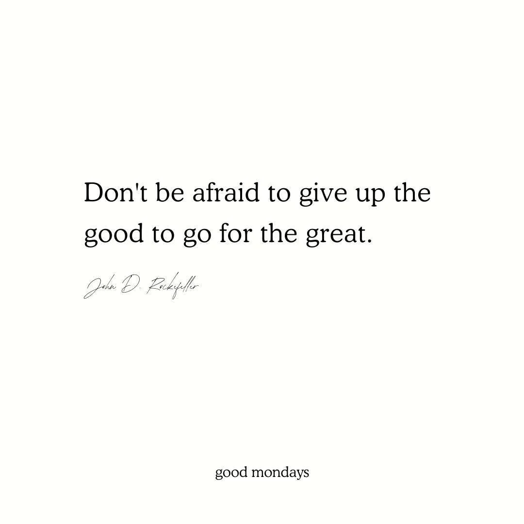 Don't be afraid to give up the good to go for the great ✨ #goodmondays #morning #miraclemorning #rituals #morningsmatter #visualisation #selfcare #womensupportingwomen #femaleentrepreneur #womeninbiz #womenempowerment #womenempoweringwomen #womeninbu