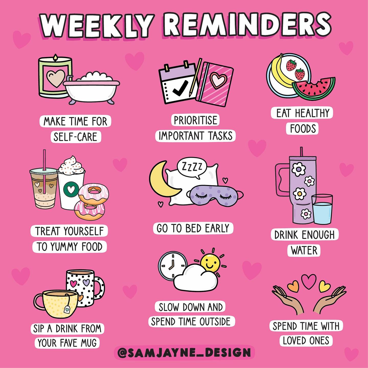 ⭐️ New week, new vibes ✨ Here&rsquo;s my weekly self-care reminders to kickstart the week right: 💖 Prioritise me time, plan for the week ahead and practice daily gratitude 🙌🏼 And&hellip;introducing my new weekly planner and the story behind it 👀
