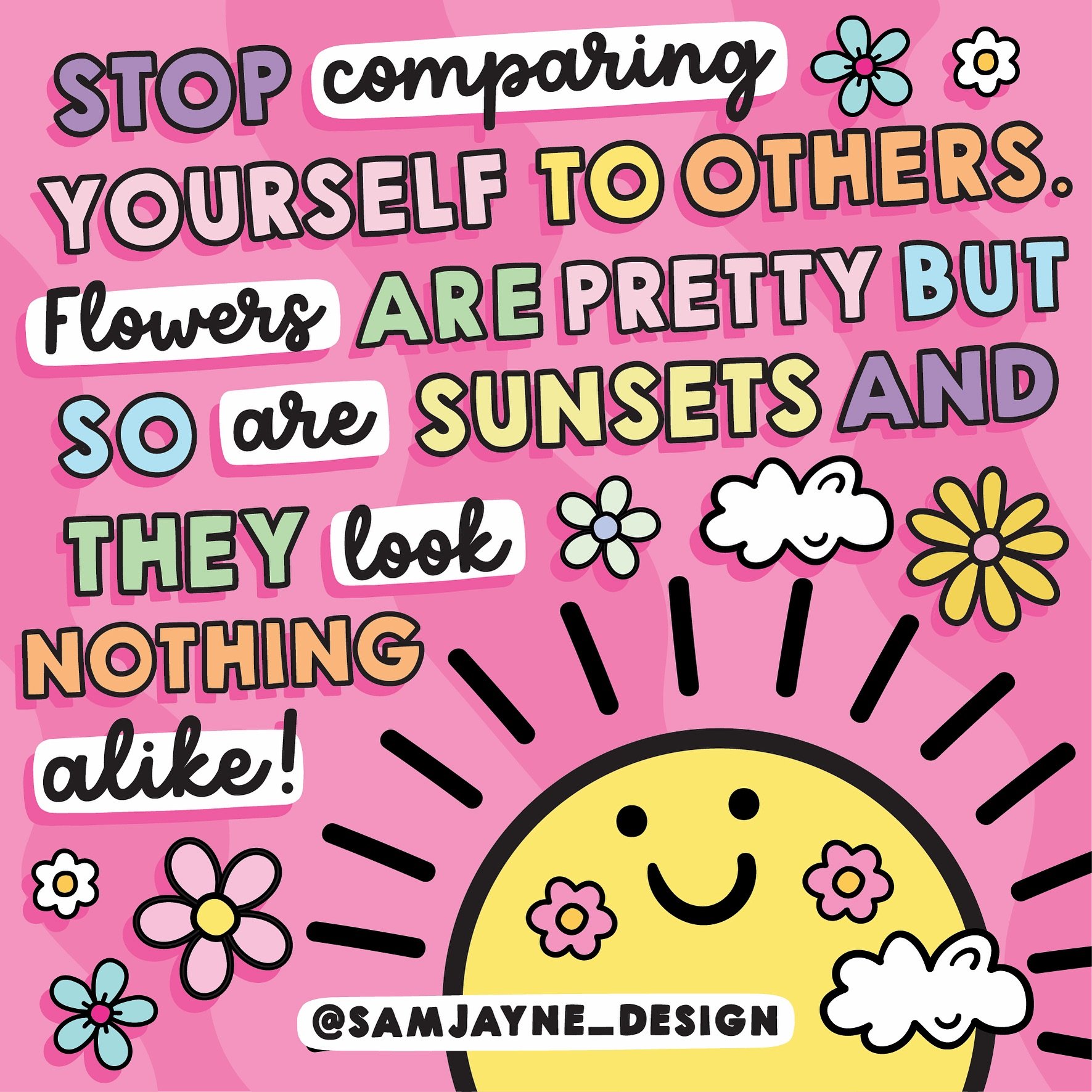 It&rsquo;s boring being like everybody else 😊
Double tap ❤️ and tag someone who needs to hear this👇🏼💖

#cuteartwork #groovyart #cuteartstyle #brightcolours #goodvibes #handlettering #motivationalart #digitalart #feelgoodart #adobecreative #dailyr